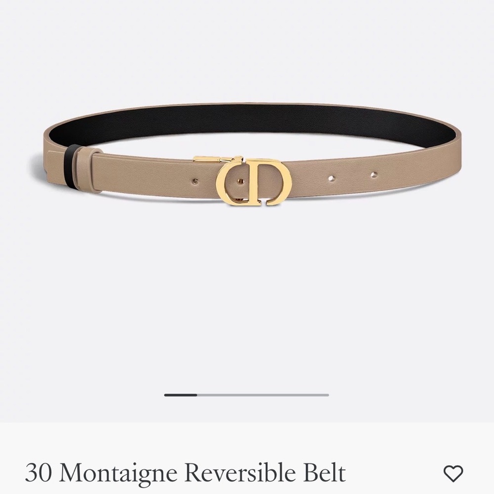 Dior Beige and Black Reversible Belt - Picture 1 of 6